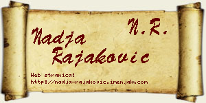 Nadja Rajaković vizit kartica